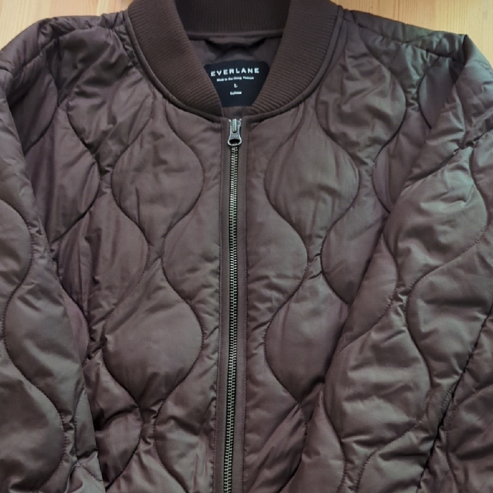 Everlane Chocolate Quilted Jacket
